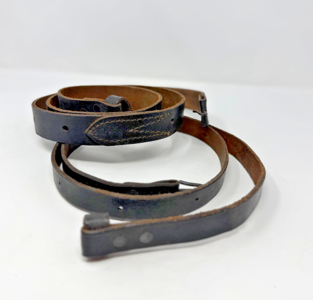 Vintage Leather Rifle Sling Lot of 2 Military Style Gun Carry Straps